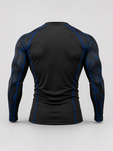 WEAVEON Men's Adult Full Sleeve <b>Rashguard</b> 180g Fabric Spandex/Nylon Breathable Digital Print Front Logo Needle Detection OEM - Product Image 2