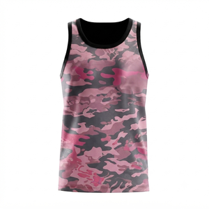 Débardeur formel bleu uni pour femme, col rond, séchage rapide, respirant, écologique, longueur standard, en polyester tricoté, avec logo frontal - Product Image 3