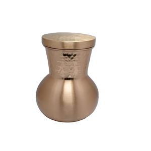 Botella de agua de plástico y cobre de estilo vintage, acabado martillado, botella de Yoga a prueba de fugas para beber directamente con beneficios para la salud - Product Image 1