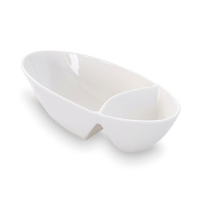 Vassoio per olive in ceramica bianca, piatto da portata per antipasti e snack - Product Image 1