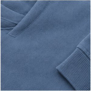 เสื้อฮู้ดดี้ผู้ชายสีน้ำเงินหม่นทรงหลวมแบบสวมใส่สบาย ไม่มีเชือกผูก ด้านหน้าเรียบ ผ้าฝ้ายยืดหยุ่น เฟรนช์เทอร์รี่ รุ่น MHOOD-0014 - Product Image 6