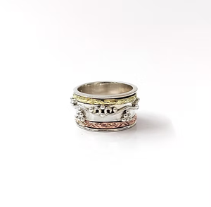 Trendy Bohemia Style Unisex Spinner Band <b>Ring</b> 9.8g Fine Jewelry for Wedding & Engagement By JAIPUR SILVER - Product Image 3