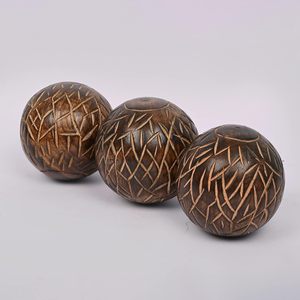 <b>Decorative</b> Mango Wood Round Balls Set of 3 for Home <b>Decor</b> Modern <b>Decorative</b> Balls for Living Room, Bedroom, <b>Kitchen</b>, Bathroom, - Product Image 3
