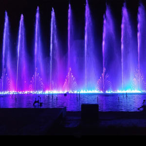 Fontaine musicale flottante dansante en acier inoxydable pour extérieur - Product Image 1