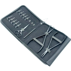 Kit d'outils pour extensions de cheveux, ciseaux métalliques, pinces, outils de démarrage pour coiffure de qualité professionnelle, outils et kit de pose et de retrait d'extensions de cheveux - Product Image 3