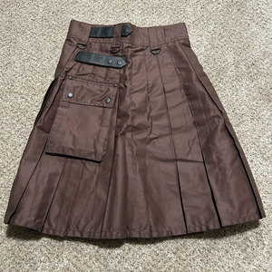Kilt Escocés Utilitario para Hombre, Color Marrón Oscuro, con Bolsillos de Almacenamiento, Resistente, 2026 - Product Image 2