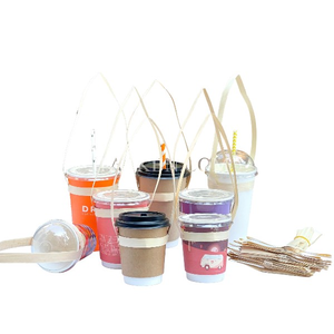 Porte-gobelets durable en forme de feuille de plante, porte-boissons durable pour restaurant, café et boissons à emporter - Product Image 1