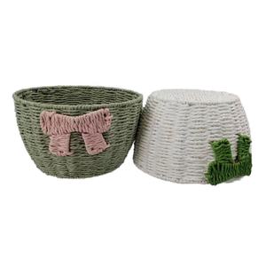 Usine d'artisanat vietnamienne OEM/ODM, paniers en paille de papier, rangement durable pour la maison, emballage cadeau en gros - Product Image 3