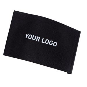 Étiquettes tissées personnalisées pour vêtements, enroulées, pliées en extrémité, en satin damassé polyester, lavables, à coudre, étiquettes de marque OEM, neuves - Product Image 1