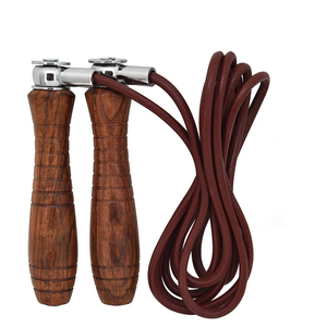 Cuerda de Saltar de Boxeo de Alta Calidad con Mango de Madera y Cuero, Portátil, Longitud Ajustable para el Hogar y el Gimnasio - Product Image 5