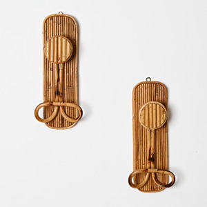 Combo high quality rattan hook natural cane hooks coat wall <b>racks</b> home clothing organiser - Product Image 3