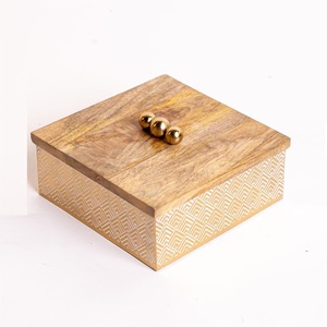 Modern Matte <b>Black</b> & Gold Metal <b>Trunk</b> Set Decorative Nested Storage Boxes with Riveted Brass Base Set of 3 Luxury Home Organizer - Product Image 6