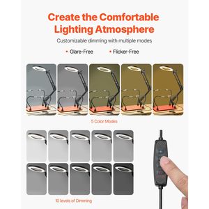 Station de soudage à main libre magnétique avec 4 bras flexibles, outil de troisième main avec lampe loupe LED 3X, antidérapant et robuste B - Product Image 5