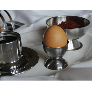 Porta Huevos de Acero Inoxidable, Ecológicos, Plateados, Decoración de Mesa, Logotipo Personalizado, Juego de 6 Porta Huevos de Acero - Product Image 3