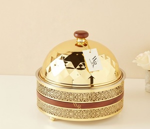 Plat de service et de maintien au chaud haut de gamme en acier inoxydable pour table de fête du Ramadan et de l'Aïd, ustensile de cuisine pour la cuisson et le service des aliments - Product Image 3