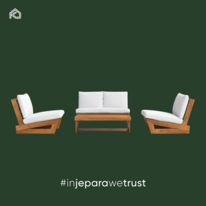 Canapé profond moderne en teck à trois places pour l'extérieur avec coussin imperméable pour salon, hôtels, villas, meubles de jardin artisanaux - Product Image 4