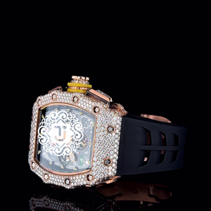 Reloj de Diamantes Mossinate de Acero Inoxidable de Alta Calidad con Movimiento de Cuarzo, Diseño Resistente al Agua y Estilo Unisex Moderno - Product Image 3