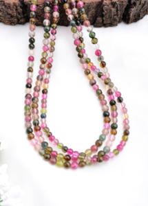 Turmalina natural multicolor de 3.50 mm a 4 mm, bolas lisas, cuentas de piedras preciosas naturales para la elaboración de joyería fina. - Product Image 2