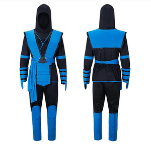 Disfraz de Ninja con Máscara de Anime Japonés, Clásico para Niños, con Correas Rojas y Ropa Negra, Venta al Por Mayor - Product Image 1