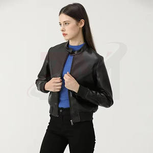 Nueva Llegada, Estilo Personalizado para Mujer, Chaqueta de Cuero con Logotipo Personalizado, Chaqueta Casual de Manga Larga para Mujer, Logotipo de Marca Personalizado - Product Image 5