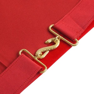 Delantal de terciopelo étnico del Capítulo del Arco Real, rojo, con insignia Triple Tau, de alta calidad, cualquier cantidad que desee, pida a nivel mundial - Product Image 4