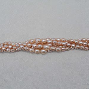 Perles de riz en perles d'eau douce de couleur rose naturelle de 4 mm, 6 mm, 8 mm, 10 mm, prix de gros, collier de perles lustrées pour femmes - Product Image 4