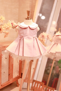 VESTIDO PLISADO Ajustado con Cuello Peter Pan para Bebés, Ecológico, ODM, Múltiples Opciones de Color, de 1 a 12 Años - Product Image 4