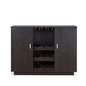 Portabottiglie Hazen Espresso Finish II, Elegante Mobile Contenitore per la Tua Collezione - Product Image 5