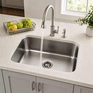 Vietnam Manufacturer Wholesale Premium Large Single Bowl Stainless Steel Kitchen Sink SS304 Undermount Design - Product Image 5
