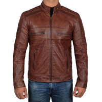 Veste bomber en cuir et toile vintage de qualité supérieure Somine Industries pour homme, coupe classique, écologique, imperméable, hiver, 300g