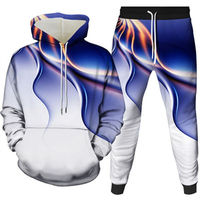 Conjunto Deportivo de Dos Piezas Personalizado al por Mayor para Hombre, Sudadera con Capucha de Forro Polar Sublimado, para Entrenamiento Deportivo de Otoño, Corte Ajustado, Secado Rápido