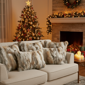 Juego de 6 Fundas de Almohada de Piel Sintética de Lujo, 45 cm y 30x50 cm, Fundas Decorativas para Cojines - Product Image 2