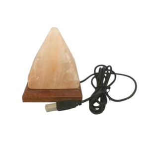 Meilleure mini lampe en pierre de sel USB bleue en forme de pyramide, écologique, sculptée, emballage personnalisé, artisanat naturel, Sian Enterprises - Product Image 6