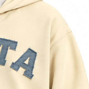 Neutral Men's <b>Full</b> <b>Zip</b> <b>Hoodie</b> Heavyweight Fleece Chenille Letter Patch Regular Fit Casual Streetwear Winter Front Pockets - Product Image 6