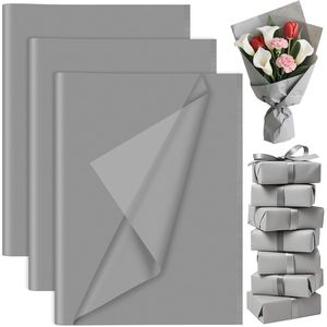 PLULON 60 Fogli di Carta Velina Grigia 14 X 20 Pollici per Confezioni Regalo, Artigianato, Imballaggio e Decorazione, Ideale per Spedizioni all'Ingrosso - Product Image 1