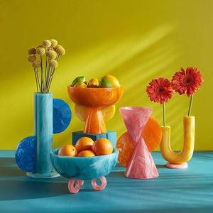 Modern Eco-Friendly Waterproof Resin Handicraft Flower Vase Christmas Tabletop Home <b>Decor</b> for Living Room Kiswah Craft - Product Image 1