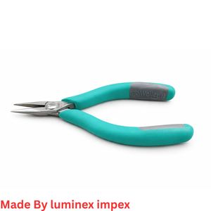 Precision <b>Needle</b> Nose Pliers Stainless Steel Ultra-Smooth Rounded Jaws ESD-Safe Anti-Magnetic Lightweight DIY Micro - Product Image 4