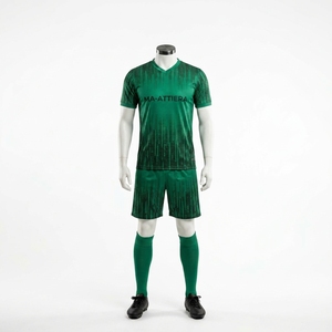 Custom Green Soccer Uniform Set <b>Short</b> Sleeve <b>Football</b> Jersey <b>Shorts</b> <b>Socks</b> Team Sportswear - Product Image 4