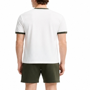 Pyjama en coton pour homme, coupe décontractée, vêtement de nuit doux en coton, confort premium, tenue décontractée, ensemble de détente tendance pour homme - Product Image 2