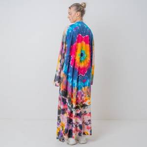 Personalizado bohemio blanco Digital estampado Floral mujer verano ropa de playa borla encaje manga larga abrigo Kimono Bata - Product Image 2