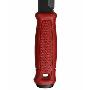 Cuchillos de exterior de hoja fija rojos y negros con hoja con revestimiento oscuro, mango antideslizante con textura de diamante, funda protectora y presilla para cinturón - Product Image 3