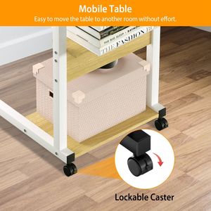 C 3-Tier scrivania del computer portatile tavolo piccolo Snack sottile tavolo per divano letto per piccoli spazi in camera da letto e soggiorno - Product Image 5