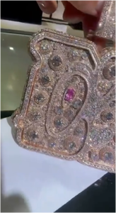 Collier pendentif en argent sterling 925 avec cœur en moissanite, pendentif rond en cristal de diamant pour homme et femme - Product Image 4