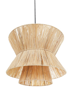 Decorative pendant <b>lights</b> made of woven jute fiber, chandeliers for living rooms and restaurants, natural colors, round shape. - Product Image 3