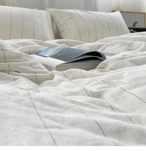 Ensemble de draps 100% lin, lavable, style simple, literie pour la maison, 3 pièces, ensembles de housses de couette - Product Image 5