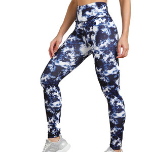 Leggings de sport à sublimation de designer, imprimés en couleur, en matière douce et extensible pour le sport - Product Image 1