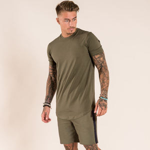 Custom Color Block T Shirt Shorts <b>Set</b> Cotton Summer Outfit Unisex OEM Private Label Casual Streetwear Printing Ready <b>Set</b> - Product Image 2
