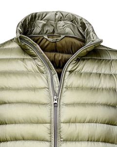 Chaqueta Acolchada Ligera Color Verde Oliva para Hombre con Cierre Frontal, Cuello Alto, Abrigo Acolchado Cálido, Ropa Exterior Informal para Invierno - Product Image 5