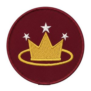 Écusson rond en tissu bordeaux brodé avec couronne de laurier et couronne maçonnique, motif lingot d'or, insigne de la franc-maçonnerie, emblème de l'ordre fraternel - Product Image 5