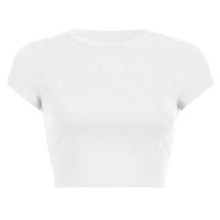 Nouveau 2025 – T-shirt décontracté pour femme, col rond, coupe ajustée, respirant, anti-boulochage, haute qualité, demi-manches, patchwork, personnalisable avec logo, toutes saisons